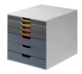 Schubladenbox, 7 farbige Schubladen,