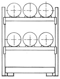 Fassregal, GF, BxTxH 1350x850x2000 mm,