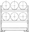 Fassregal, AF, BxTxH 2225x850x2000 mm,