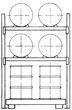 Fassregal, AF, BxTxH 1350x850x2500 mm,
