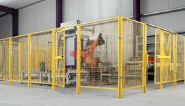 Doppel-Flgeltr fr Maschinengitter,
