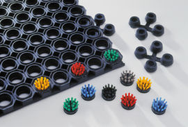 Brsten fr Gummiwabenmatte, blau,