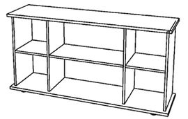 Sideboard, BxTxH 1661x448x840 mm,