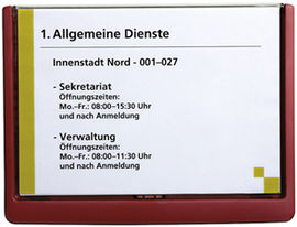 Trschild aus ABS, Klick-Funktion, A5,