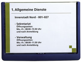 Trschild aus ABS, Klick-Funktion, A5,