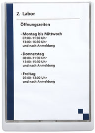 T�rschild aus ABS, Klick-Funktion, A4,