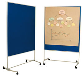 Moderationswand Economy, Stoff grau,