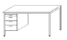 Schreibtisch, BxTxH 1600x800x720 mm,
