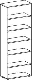 Broregal, BxTxH 800x400x2160 mm, 6 OH,