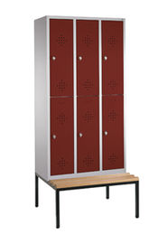 Fcherschr., untergeb. Sitzbank, Holz.,