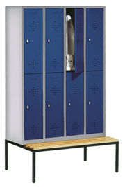 Fcherschr., untergeb. Sitzbank, Holz.,