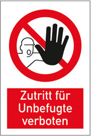Verbotsschild, Folie, 200x150 mm,
