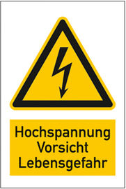 Hinweisschild, Folie, 100x150 mm,