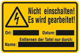 Hinweisschild, Kunststoff 300x200 mm,