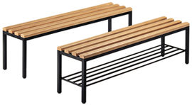 Bank 2-seit., KS-Leisten, m. Schuhrost,