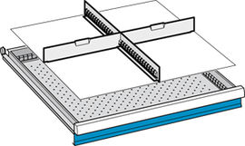 Trennwnde, H 300 mm, 1 Schlitzwand,