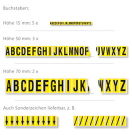 Buchstaben A-Z, Etikett wei,