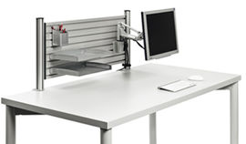 Organisationswand, mit Monitorhalter,