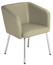 Besuchersessel, Kunstlederbez. creme,