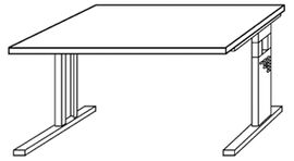 Schreibtisch, BxTxH 1200x800x650-850mm,