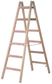 Holz-Spossenstehleiter, 2x7 Sprossen,