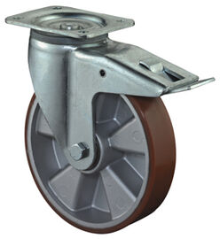 Transportgerte-Lenkrolle m. Fest., PU,