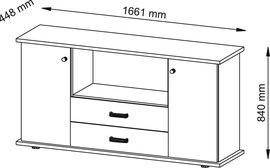 Sideboard, BxTxH 1661x448x840 mm,