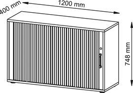 Rollladenschr., BxTxH 1200x400x748 mm,