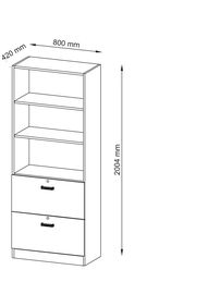 Regalschrank, BxTxH 800x420x2004 mm,