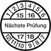 Prfplaketten Nchste Prfung,  16 mm