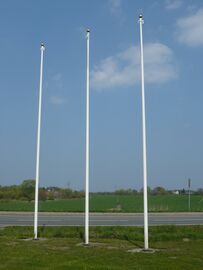 GFK Fahnenmast, Seil innen, Hissvor.,