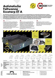 Antistatische Eccotarp ET 041 XL DECON Faltbare Auffangwanne Volumen 450 L