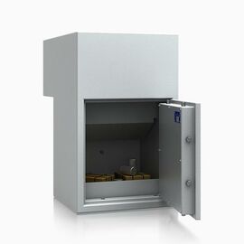 Einwurftresor Modell St. Gallen Deposit  - Kl. D-I mit Gewicht 225, Schublade hinten 270 mm berstehend