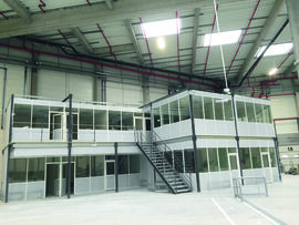 LAGERBHNE MIT BODEN - 2.400 X 11.000 X 18.000 MM (HXBXT) - 350 KG/QM - Graphitgrau RAL 7024