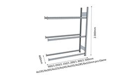 Reifenregal/Rderegal 2000x1200x400 (HxBxT)